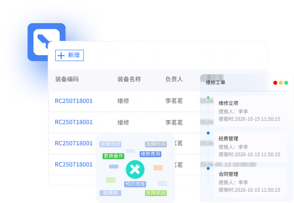 装设备维修工单与全生命周期管理界面